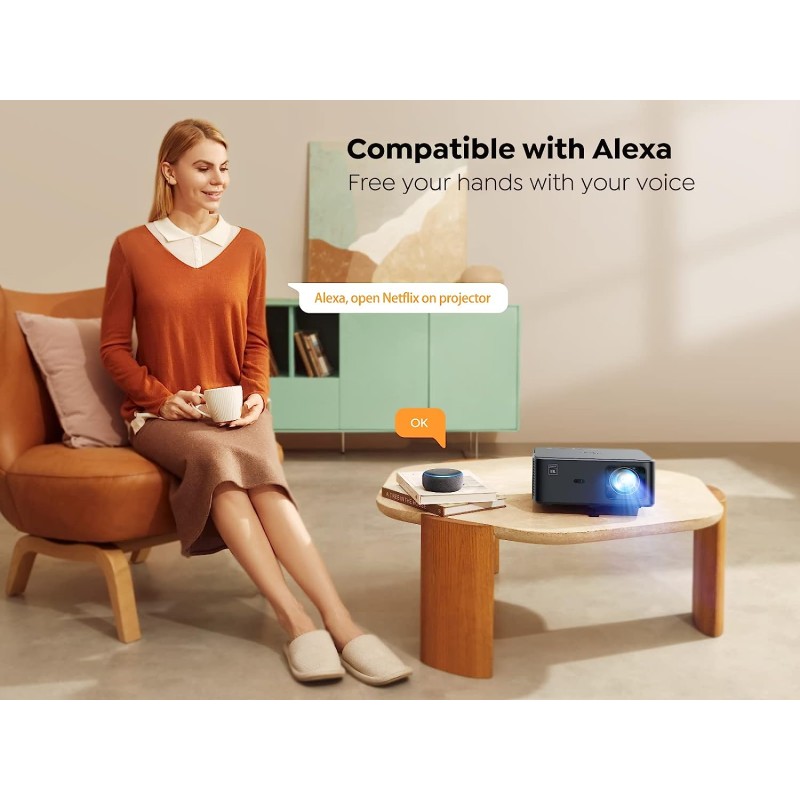 Buy Yaber Projector - K2s - Full HD LED Projector WiFi6 BT NFC JBL Alexa 800 Ansi in Cyprus, Nicosia, Limassol, Larnaka, Pafos