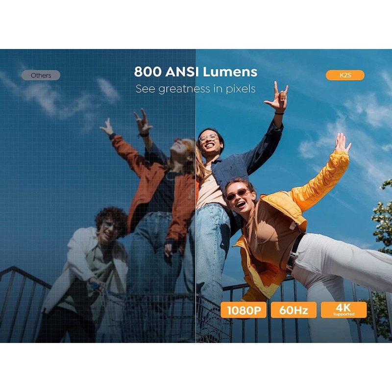 Buy Yaber Projector - K2s - Full HD LED Projector WiFi6 BT NFC JBL Alexa 800 Ansi in Cyprus, Nicosia, Limassol, Larnaka, Pafos