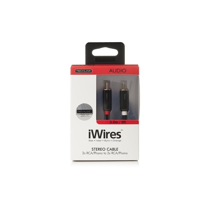 Buy Techlink iWires - 710033 - 2RCA to 2RCA 3.0m in Cyprus, Nicosia, Limassol, Larnaka, Pafos