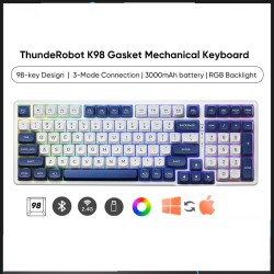Thunderobot GASKET K98 Mechanical Keyboard - Tri-Mode 99-Key HiFi Linear White-Blue (Boxed) — Buy in Cyprus with Fast Delivery
