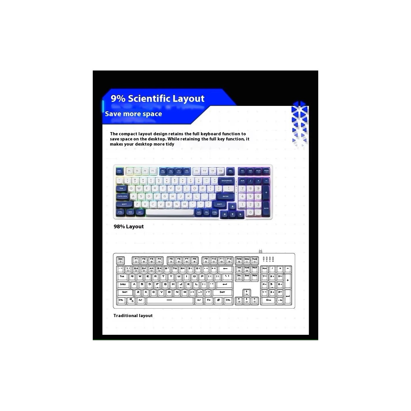 Thunderobot GASKET K98 Mechanical Keyboard - Tri-Mode 99-Key HiFi Linear White-Blue (Boxed) — Buy in Cyprus with Fast Delivery