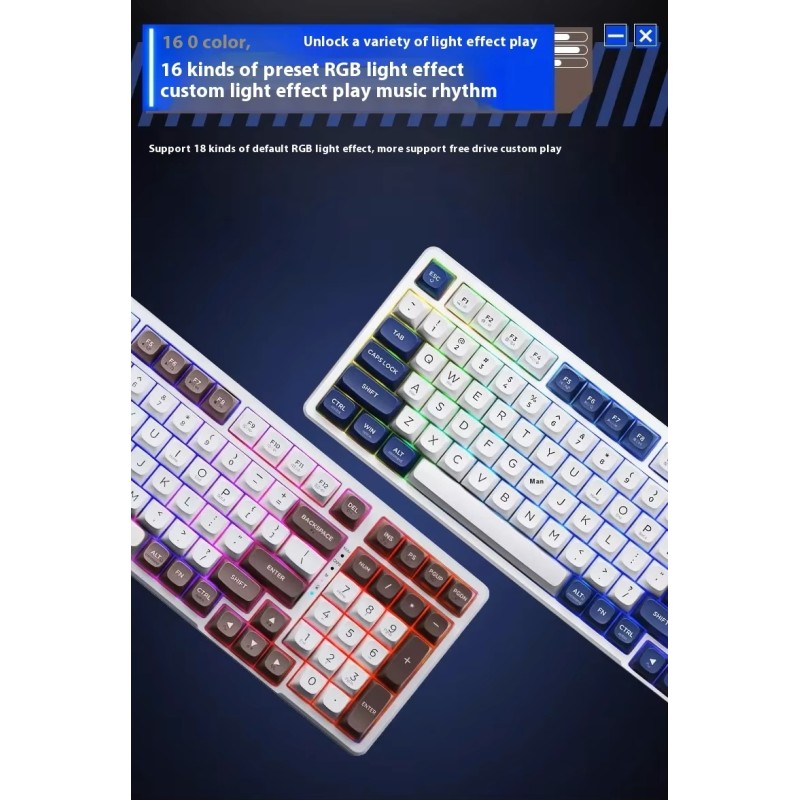 Buy Thunderobot GASKET Mechanical Keyboard - K98 - Trimode 2.4GHz-BT-USBC 99 Red... in Cyprus, Nicosia, Limassol, Larnaka, Pafos