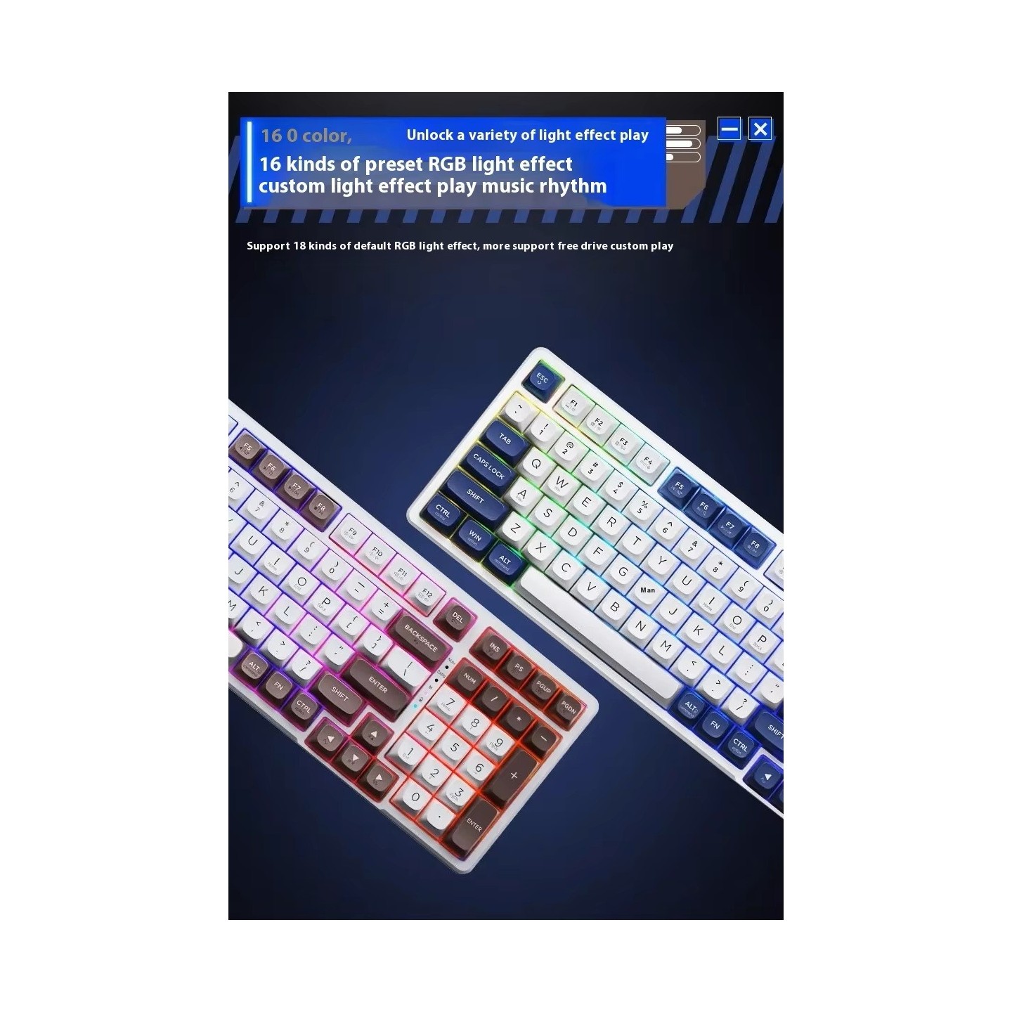 Thunderobot GASKET K98 Mechanical Keyboard - Tri-Mode 99-Key HiFi Linear White-Blue (Boxed) — Buy in Cyprus with Fast Delivery
