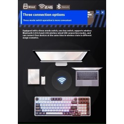 Thunderobot GASKET K98 Mechanical Keyboard - Tri-Mode 99-Key HiFi Linear White-Blue (Boxed) — Buy in Cyprus with Fast Delivery