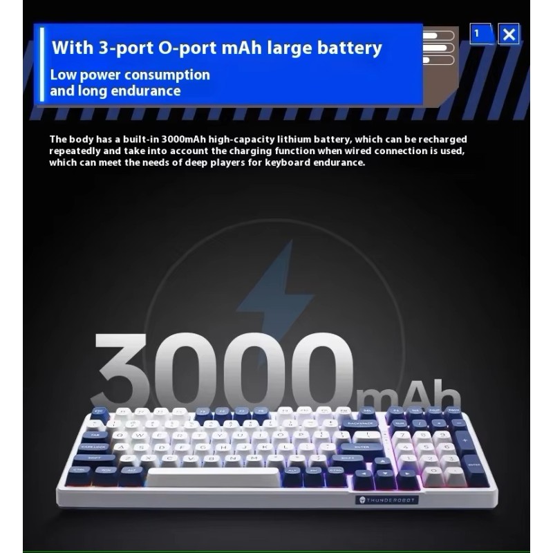 Buy Thunderobot GASKET Mechanical Keyboard - K98 - Trimode 2.4GHz-BT-USBC 99 Red... in Cyprus, Nicosia, Limassol, Larnaka, Pafos