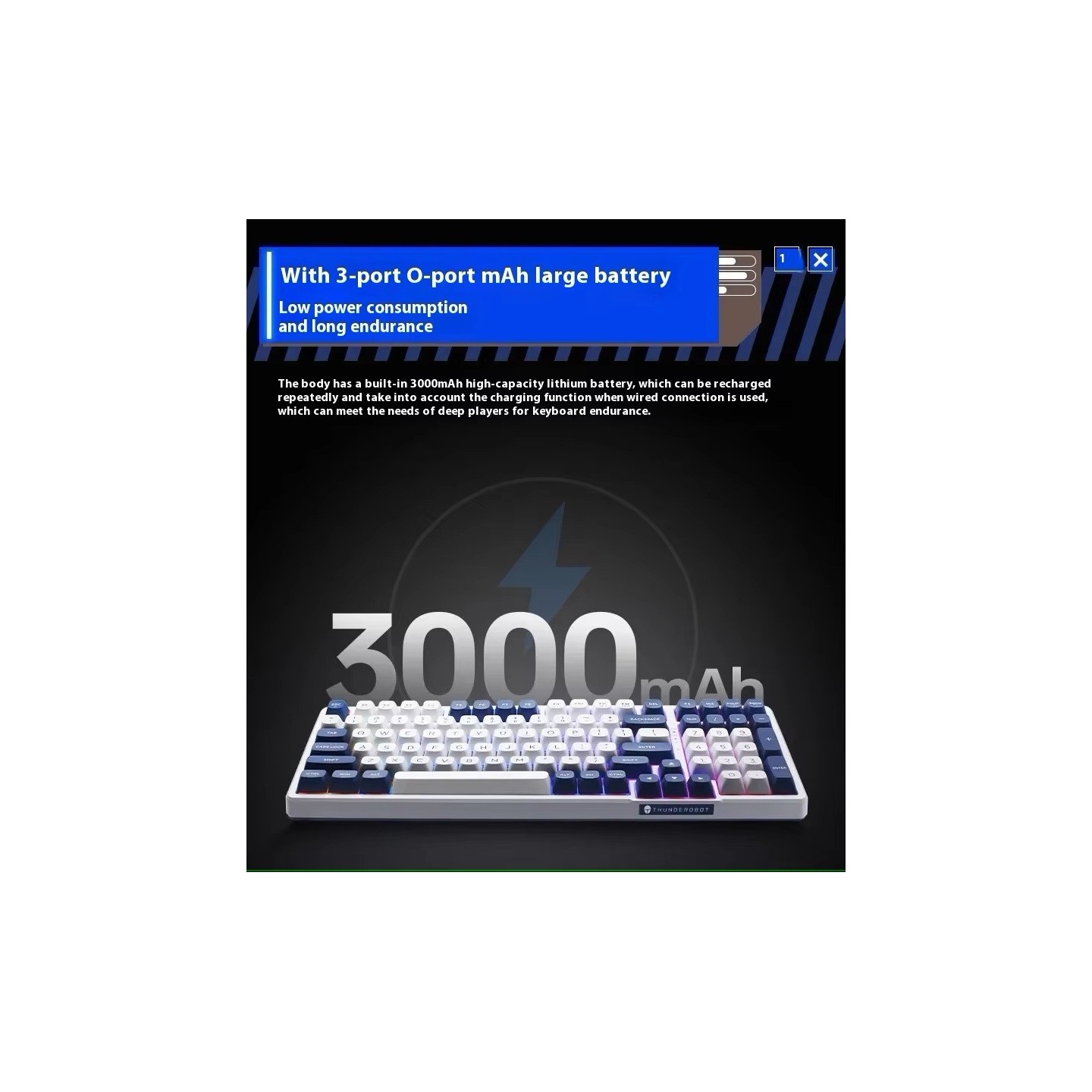 Thunderobot GASKET K98 Mechanical Keyboard - Tri-Mode 99-Key HiFi Linear White-Blue (Boxed) — Buy in Cyprus with Fast Delivery