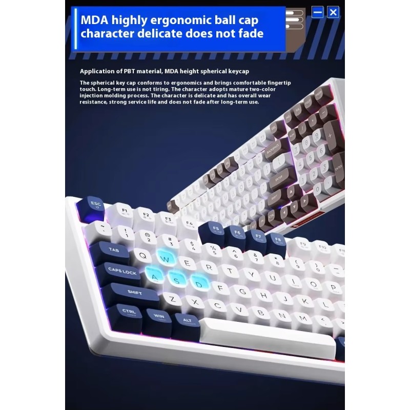 Buy Thunderobot GASKET Mechanical Keyboard - K98 - Trimode 2.4GHz-BT-USBC 99 Red... in Cyprus, Nicosia, Limassol, Larnaka, Pafos