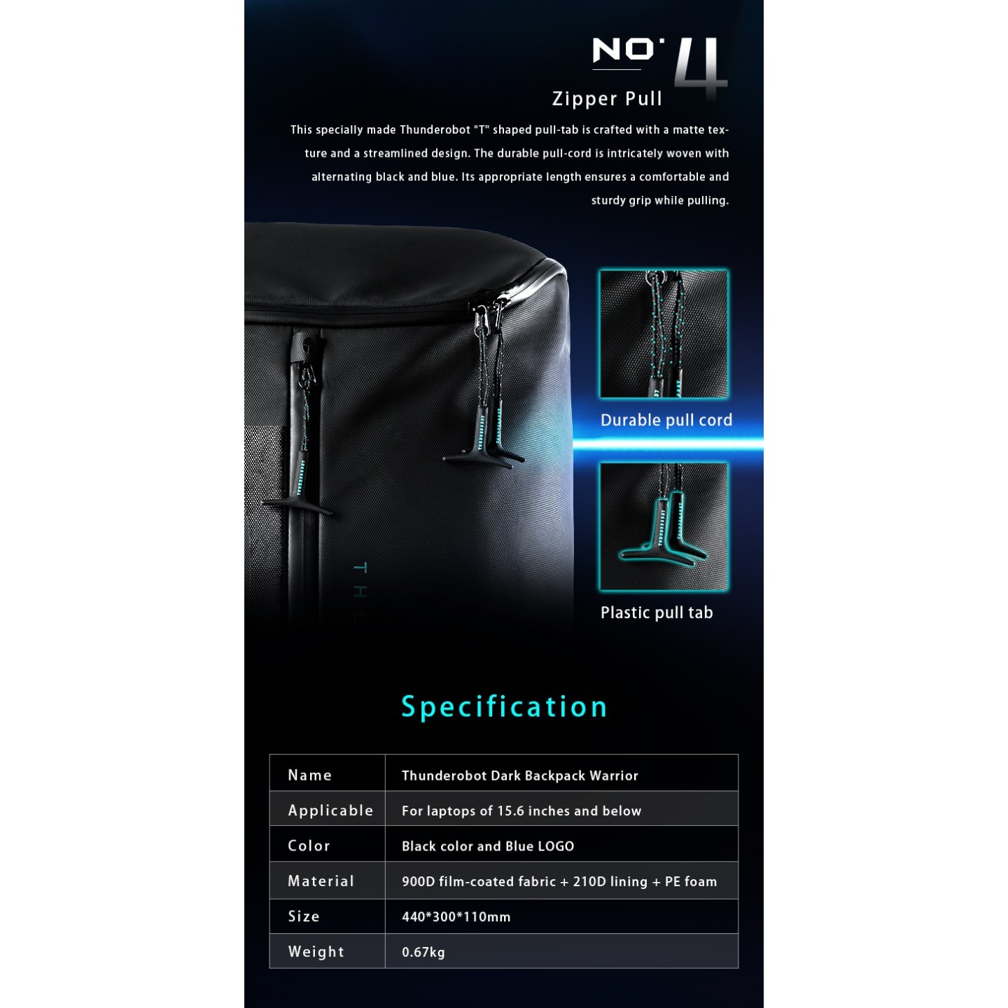 Thunderobot Dark Warrior Laptop Backpack - 15 6 — Buy in Cyprus with Fast Delivery