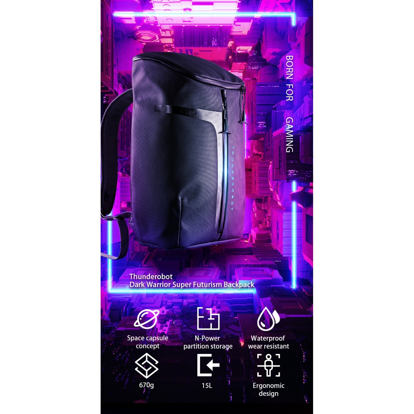 Thunderobot Dark Warrior Laptop Backpack - 15 6 — Buy in Cyprus with Fast Delivery