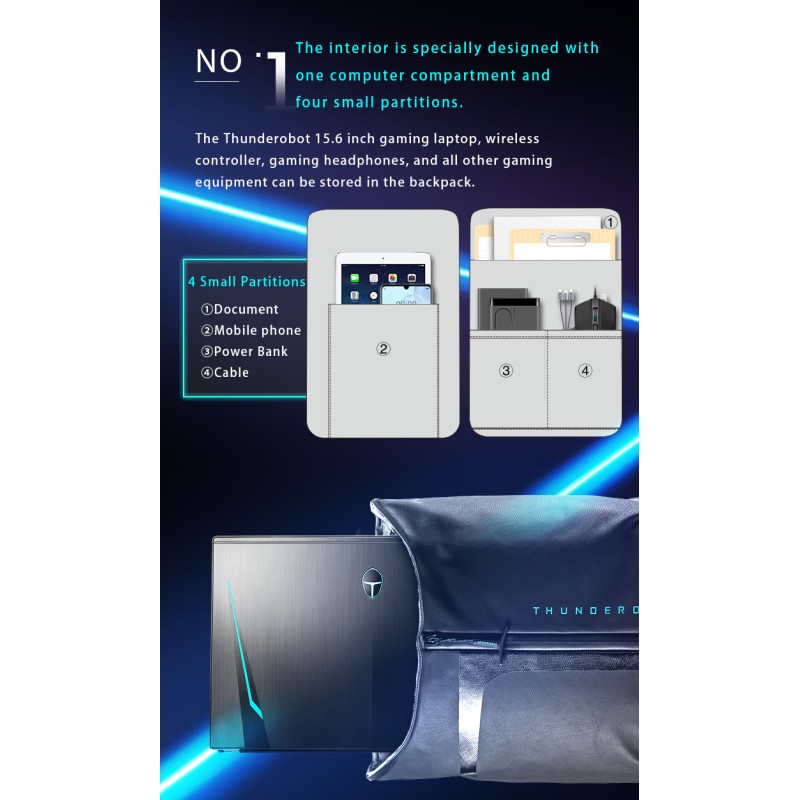 Buy Thunderobot Dark Warrior Laptop Backpack - 15 6 in Cyprus, Nicosia, Limassol, Larnaka, Pafos