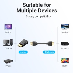 Buy Vention HDMI Adaptor - AIMB0 - HDMI Adaptor Male to Female 4K60Hz in Cyprus, Nicosia, Limassol, Larnaka, Pafos