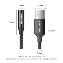 Buy Vention Audio Converter USB-A to 1x3.5mm 1.0m Cable - CVEBF - Braided in Cyprus, Nicosia, Limassol, Larnaka, Pafos