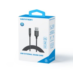 Buy Vention Audio Converter USB-A to 1x3.5mm 1.0m Cable - CVEBF - Braided in Cyprus, Nicosia, Limassol, Larnaka, Pafos