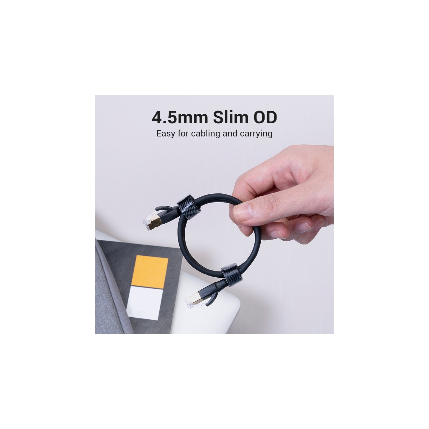 Vention Network Cable CAT8 SFTP Slim 2.0m Black - IKIBH - CAT8 SFTP Slim 2.0m Black — Buy in Cyprus with Fast Delivery