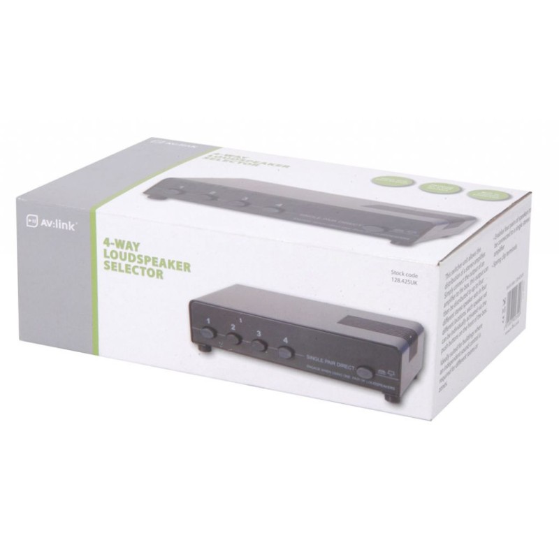 Buy AV:Link 1:4 Speaker Switch - 128.425UK - with protection in Cyprus, Nicosia, Limassol, Larnaka, Pafos