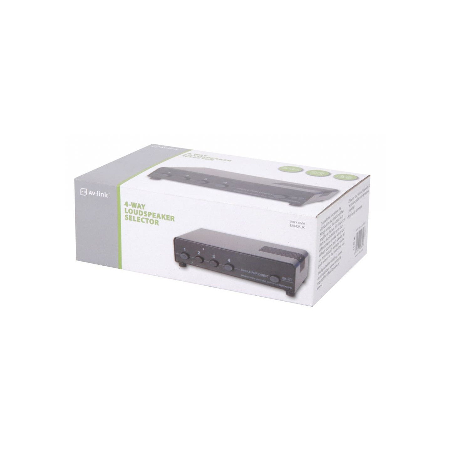 AV:Link 1:4 Speaker Switch - 128.425UK - with protection — Buy in Cyprus with Fast Delivery