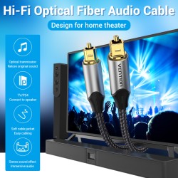 Buy Vention AUDIO Optical Cable - BAVHF - Aluminum 1.0m Grey in Cyprus, Nicosia, Limassol, Larnaka, Pafos