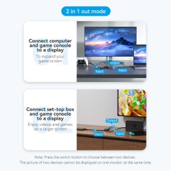 Buy Vention HDMI Switch - AKOB0 - 2-Port 4K 2.0 Bi-Directional in Cyprus, Nicosia, Limassol, Larnaka, Pafos