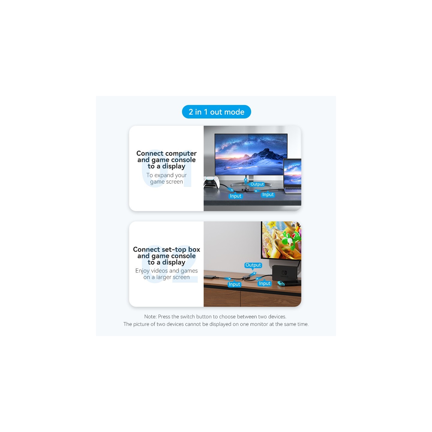 Vention HDMI Switch - AKOB0 - 2-Port 4K 2.0 Bi-Directional — Buy in Cyprus with Fast Delivery