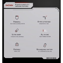 Buy Enchen Body Hair Trimmer - BEARDO 2 - USB-C 1200mAh in Cyprus, Nicosia, Limassol, Larnaka, Pafos