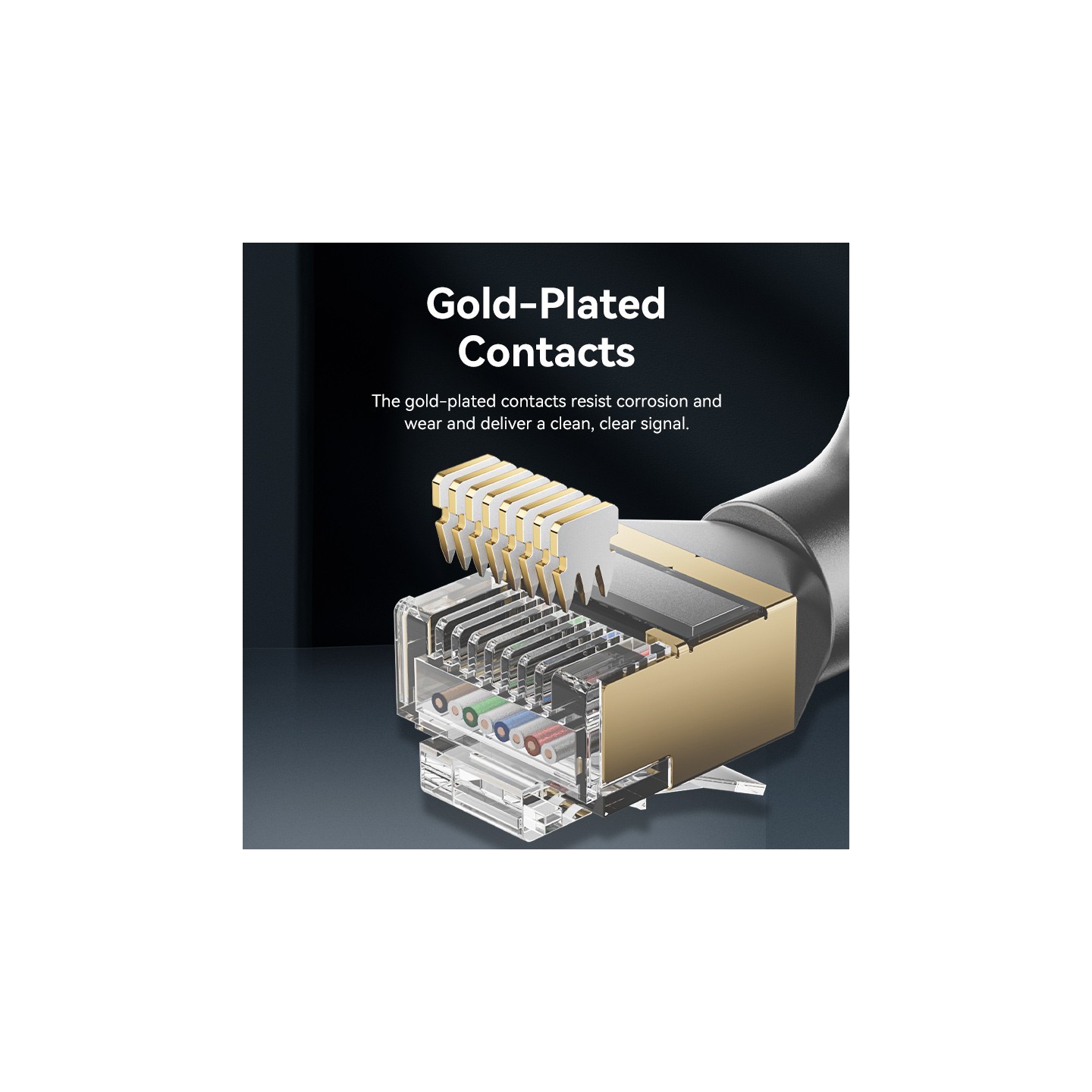 Vention Network Cable - IKLBJ - Cat8 SFTP Rotate Right Angle Slim 5.0m Black — Buy in Cyprus with Fast Delivery