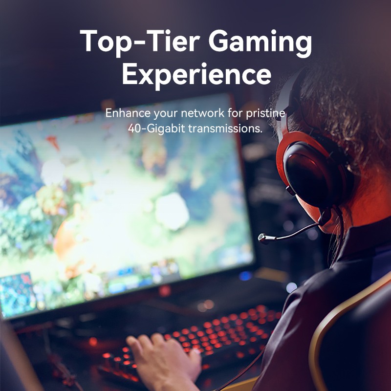 Buy Vention Network Cable - IKLBJ - Cat8 SFTP Rotate Right Angle Slim 5.0m Black in Cyprus, Nicosia, Limassol, Larnaka, Pafos