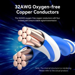 Buy Vention Network Cable - IKLBJ - Cat8 SFTP Rotate Right Angle Slim 5.0m Black in Cyprus, Nicosia, Limassol, Larnaka, Pafos