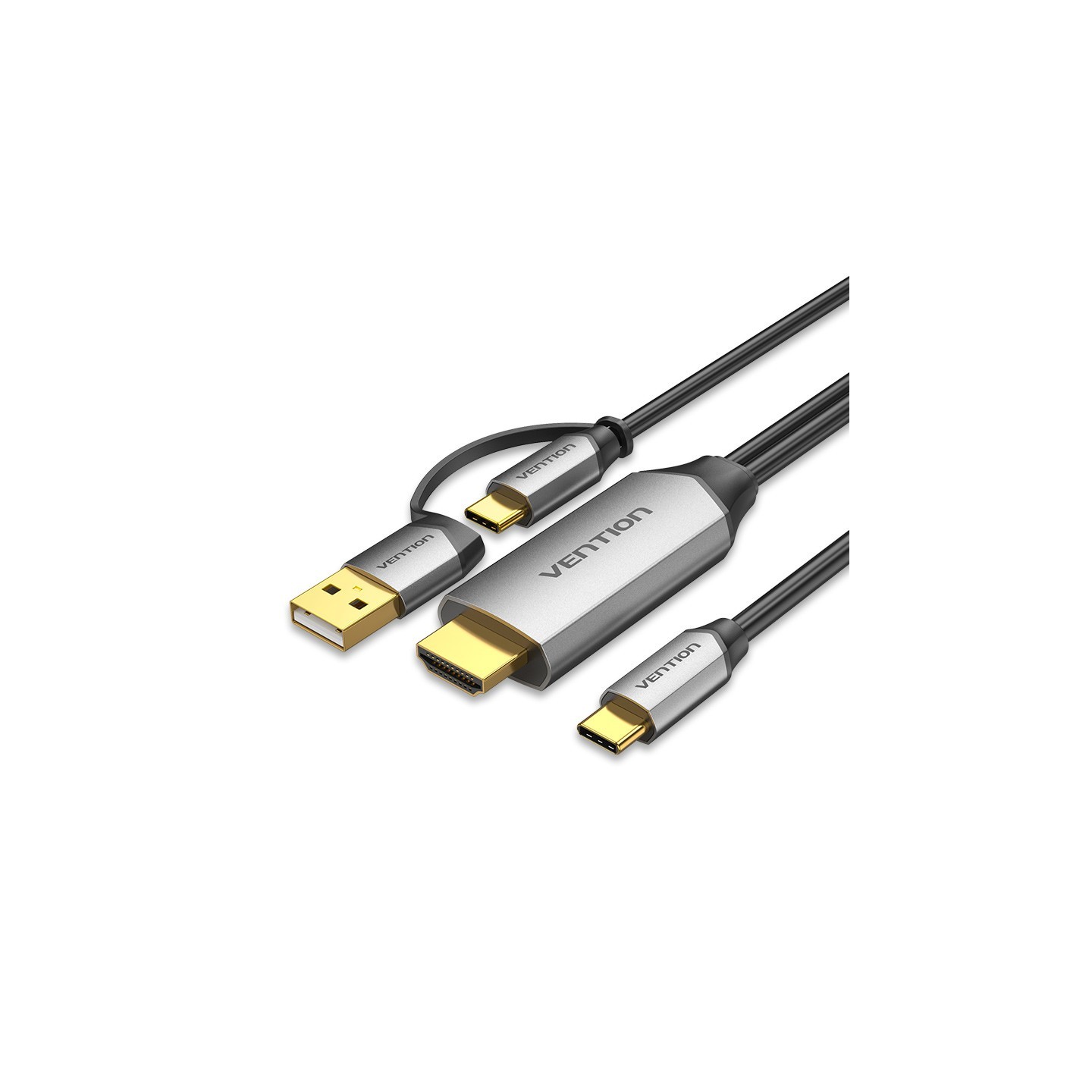 Vention Converter USB-C to HDMI Cable + USB Power - CGXBH - 2.0m — Buy in Cyprus with Fast Delivery
