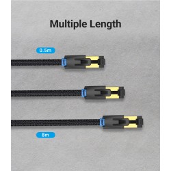 Buy Vention Network Cable - IKGBH - Cat8 SFTP Braided 2.0m Black in Cyprus, Nicosia, Limassol, Larnaka, Pafos