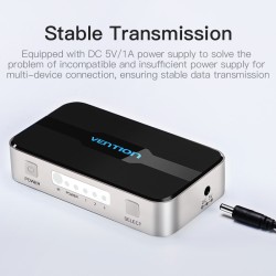 Buy Vention HDMI Switch - AFJH0 - 3-Port 4K 1.4 with Audio Separation in Cyprus, Nicosia, Limassol, Larnaka, Pafos