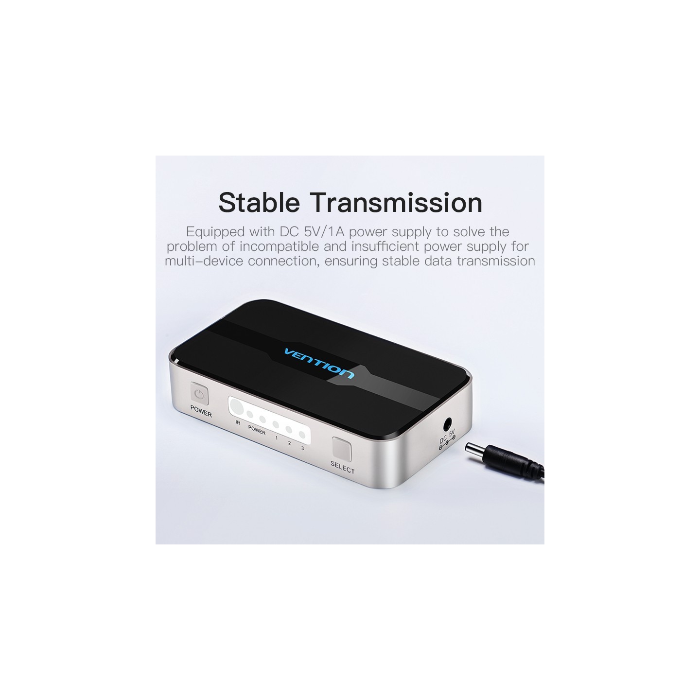 Vention HDMI Switch - AFJH0 - 3-Port 4K 1.4 with Audio Separation — Buy in Cyprus with Fast Delivery