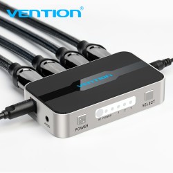 Buy Vention HDMI Switch - AFJH0 - 3-Port 4K 1.4 with Audio Separation in Cyprus, Nicosia, Limassol, Larnaka, Pafos