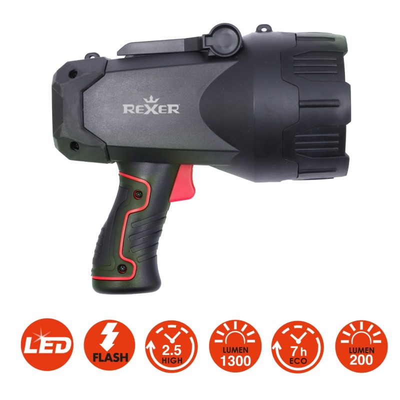 Buy Rexer Torchlight - RX8045L - 10W Rechargeable 4000mah 1300lm in Cyprus, Nicosia, Limassol, Larnaka, Pafos