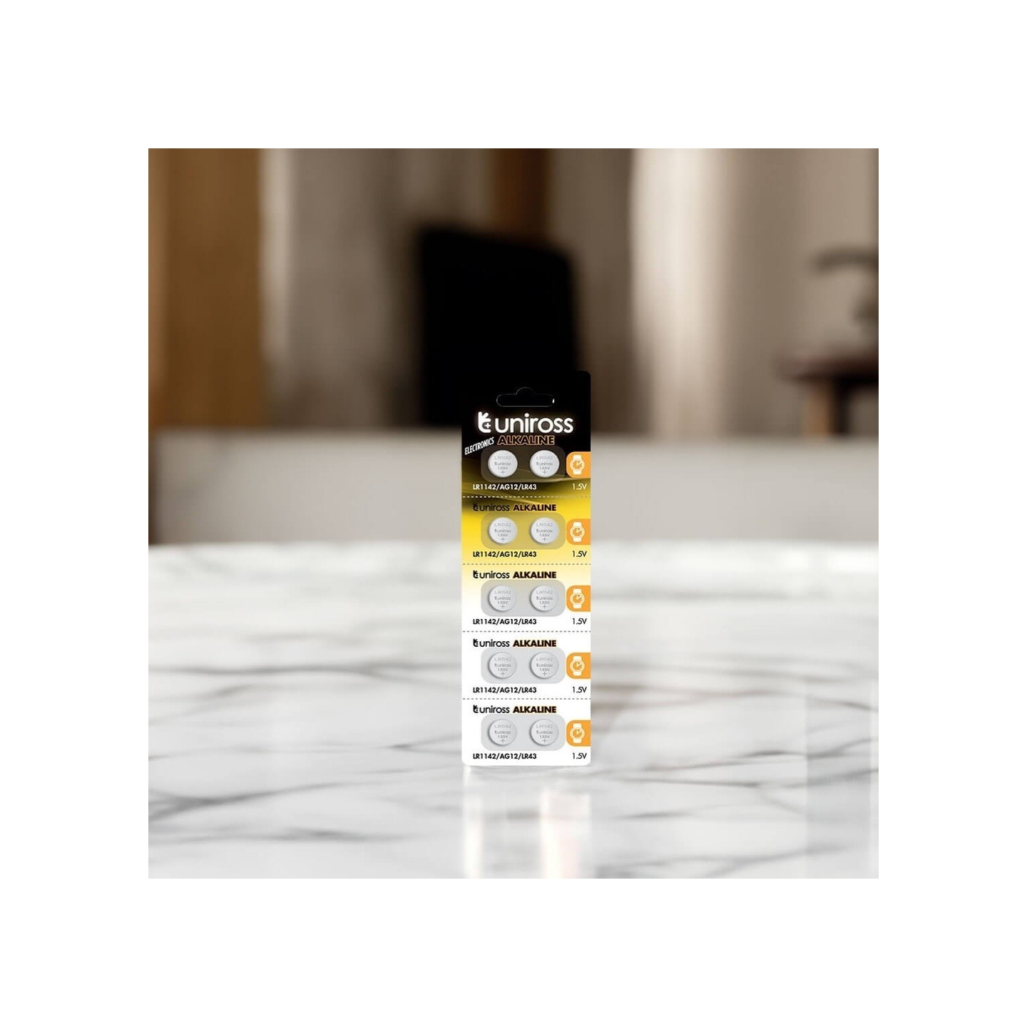 Uniross Alkaline-Coin Battery - LR1142 - AG12 LR43 Battery (10pack) — Buy in Cyprus with Fast Delivery