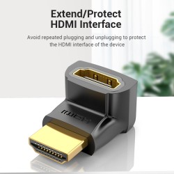 Buy Vention HDMI Right Angle Adaptor - AINB0 - Male to Female 270 Degree 4K60Hz in Cyprus, Nicosia, Limassol, Larnaka, Pafos