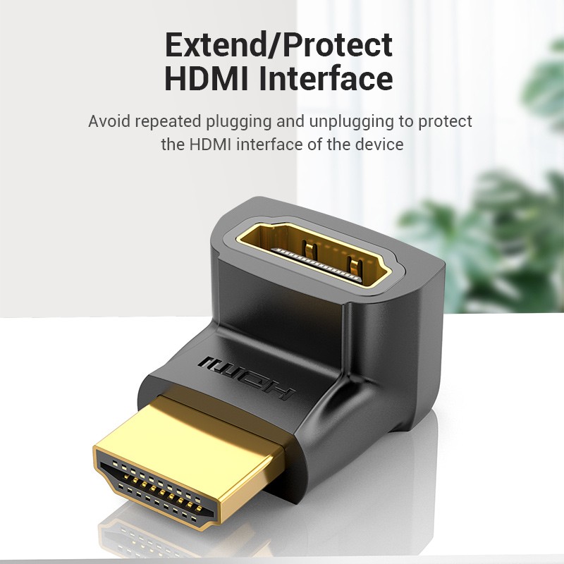 Buy Vention HDMI Right Angle Adaptor - AINB0 - Male to Female 270 Degree 4K60Hz in Cyprus, Nicosia, Limassol, Larnaka, Pafos