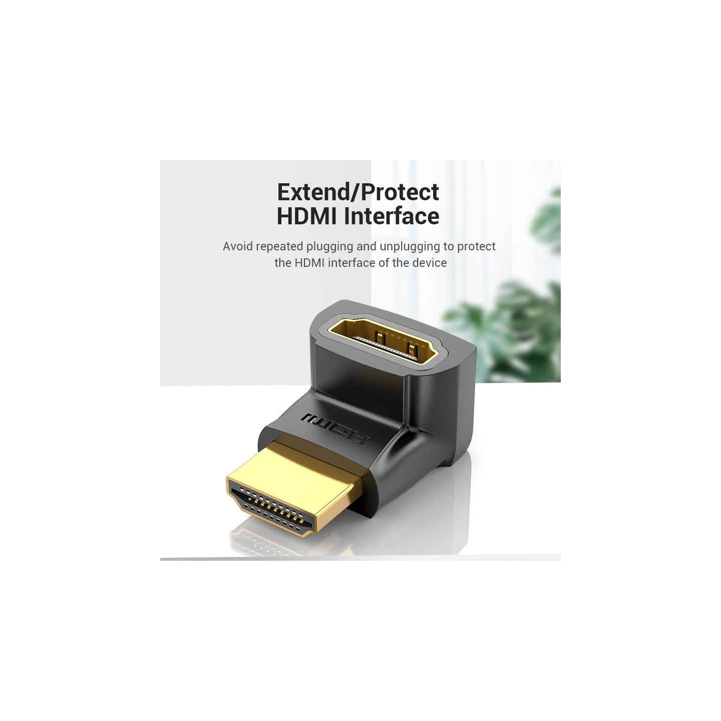 Vention HDMI Right Angle Adaptor - AINB0 - Male to Female 270 Degree 4K60Hz — Buy in Cyprus with Fast Delivery