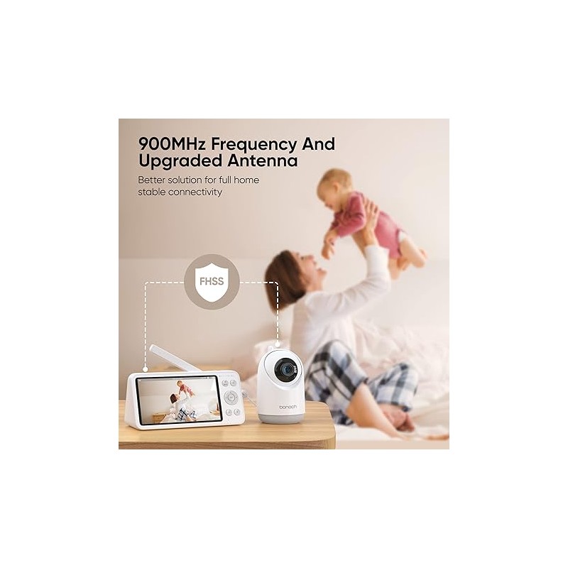 Buy Bonoch Portable Baby Monitor - BBM04 - 5.5'' 1080p PTZ Camera & Local Storag... in Cyprus, Nicosia, Limassol, Larnaka, Pafos