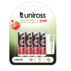 Buy Uniross AA 2100 Hybrio Rechargable Batteries - 4 Pcs in Cyprus, Nicosia, Limassol, Larnaka, Pafos