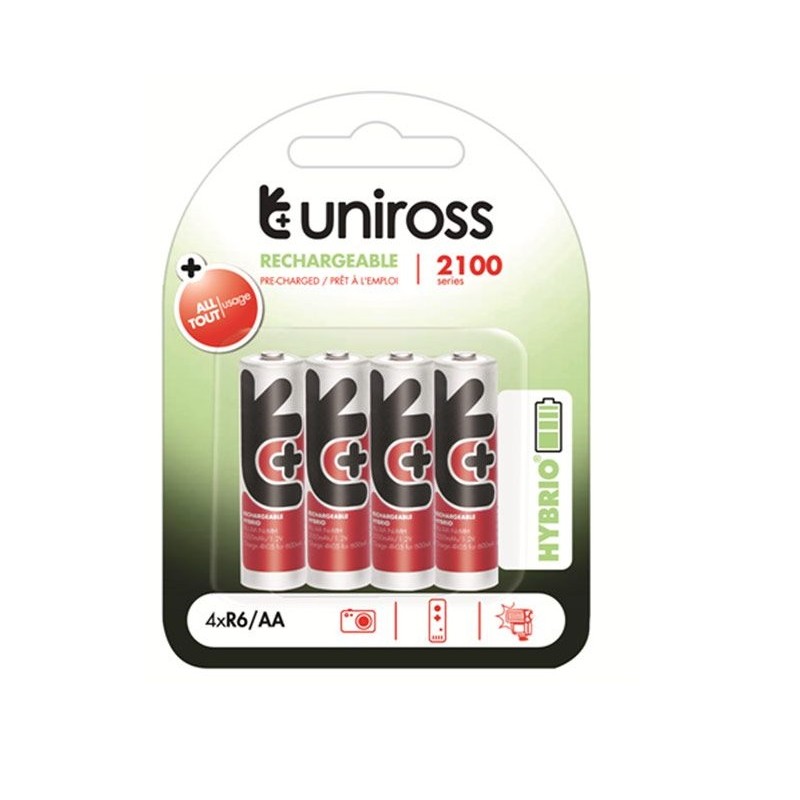 Buy Uniross AA 2100 Hybrio Rechargable Batteries - 4 Pcs in Cyprus, Nicosia, Limassol, Larnaka, Pafos
