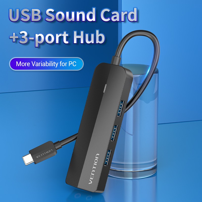 Buy Vention HUB USB-C 3 x USB3.0 Micro-B Stereo Sound 0.15m - TGQBB - USB-C 3 x ... in Cyprus, Nicosia, Limassol, Larnaka, Pafos