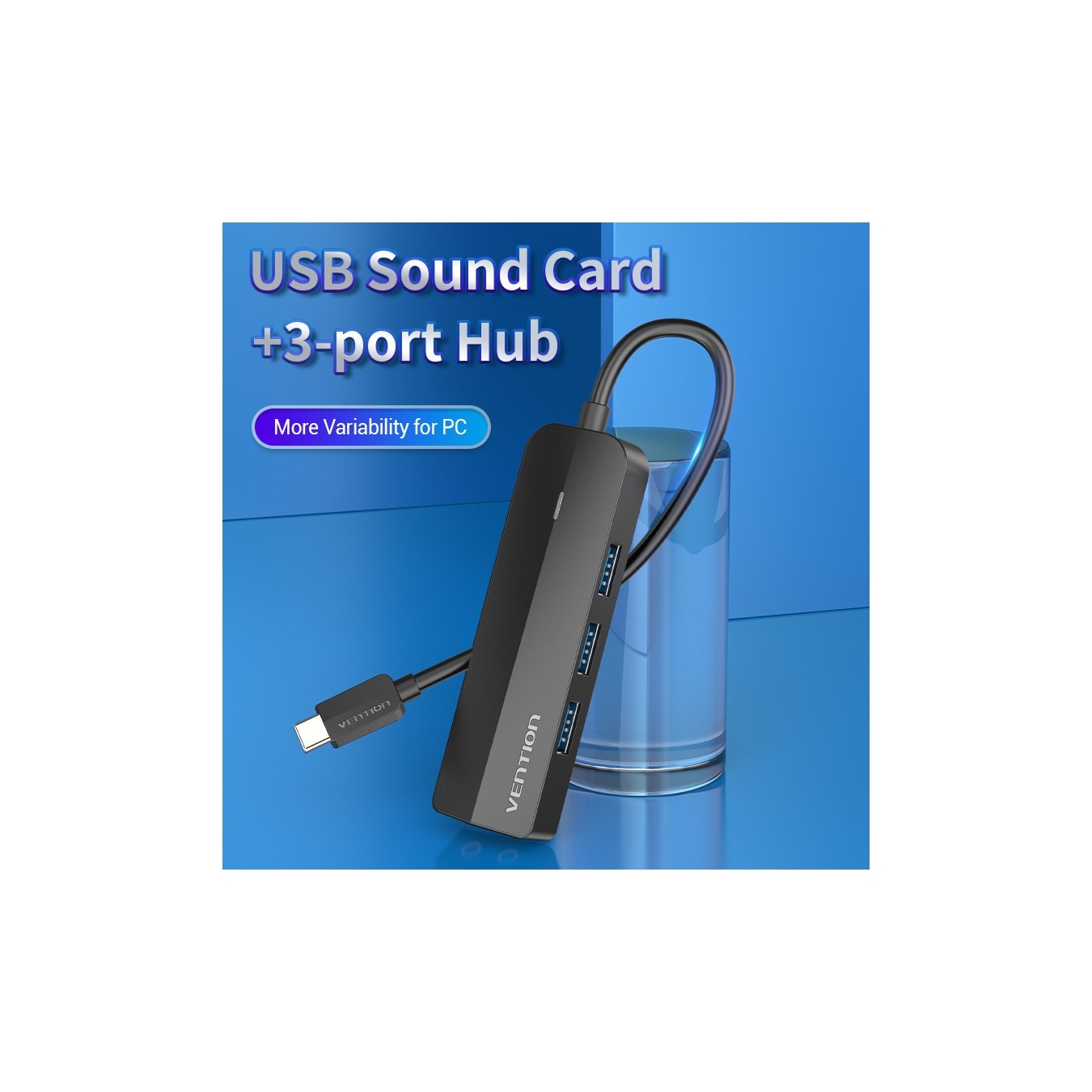 Vention TGQBB USB-C Hub – 3x USB 3.0 0.15m | Armenius Store