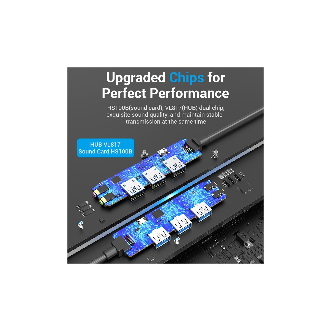 Vention TGQBB USB-C Hub – 3x USB 3.0 0.15m | Armenius Store