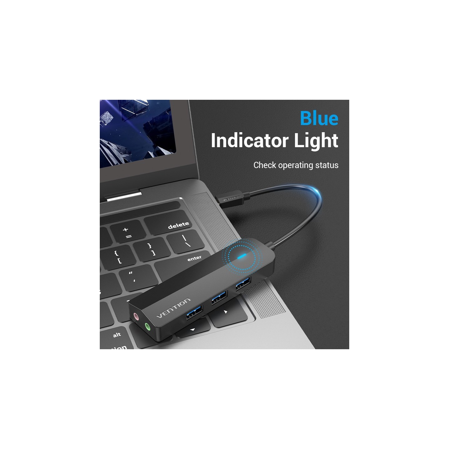 Vention HUB USB-C 3 x USB3.0 Micro-B Stereo Sound 0.15m - TGQBB - USB-C 3 x USB3.0 Micro-B Stereo Sound 0.15m