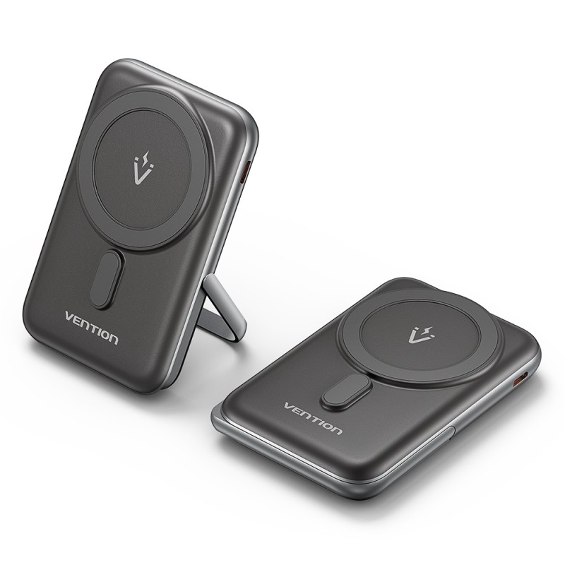 Buy Vention Powerbank Wireless Magnetic 10000mAh 20W - FHNB0 - with Stand Black in Cyprus, Nicosia, Limassol, Larnaka, Pafos