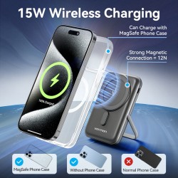 Buy Vention Powerbank Wireless Magnetic 10000mAh 20W - FHNB0 - with Stand Black in Cyprus, Nicosia, Limassol, Larnaka, Pafos