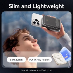 Buy Vention Powerbank Wireless Magnetic 10000mAh 20W - FHNB0 - with Stand Black in Cyprus, Nicosia, Limassol, Larnaka, Pafos