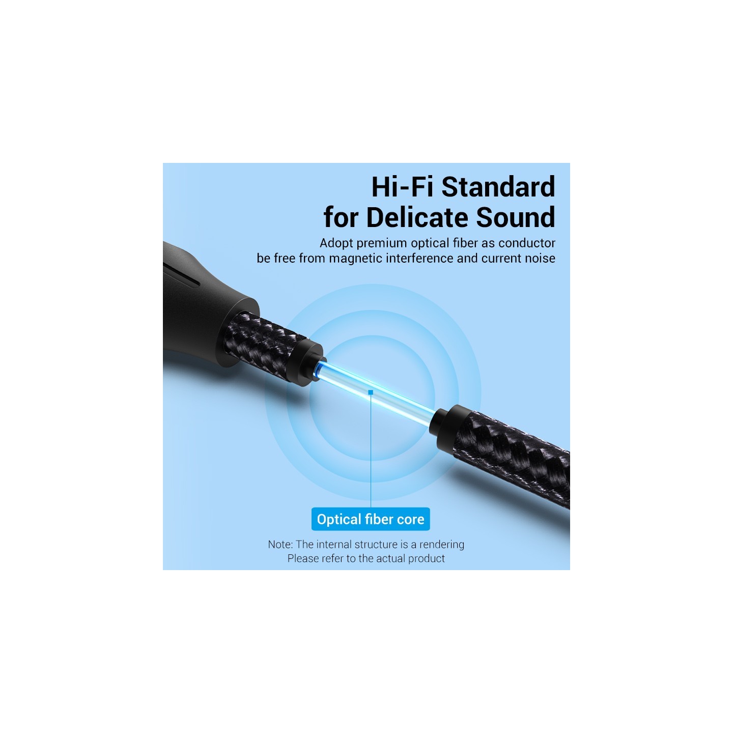 Vention AUDIO Optical Cable - BAVHG - Aluminum 1.5m Grey — Buy in Cyprus with Fast Delivery