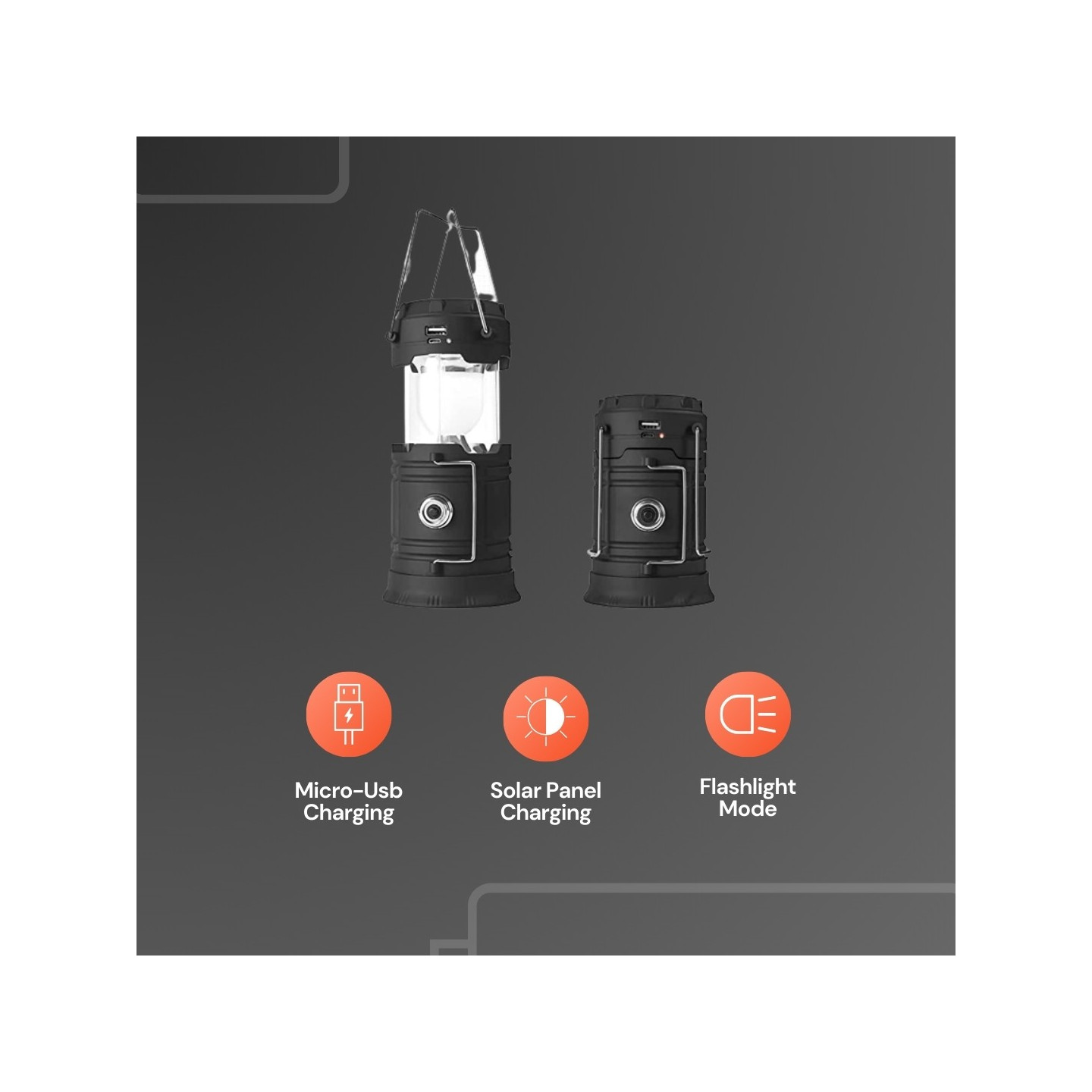 Uniross Lantern - ULSA05 - Solar & USB Rechargeable 360 degrees Lantern with Powerbank — Buy in Cyprus with Fast Delivery