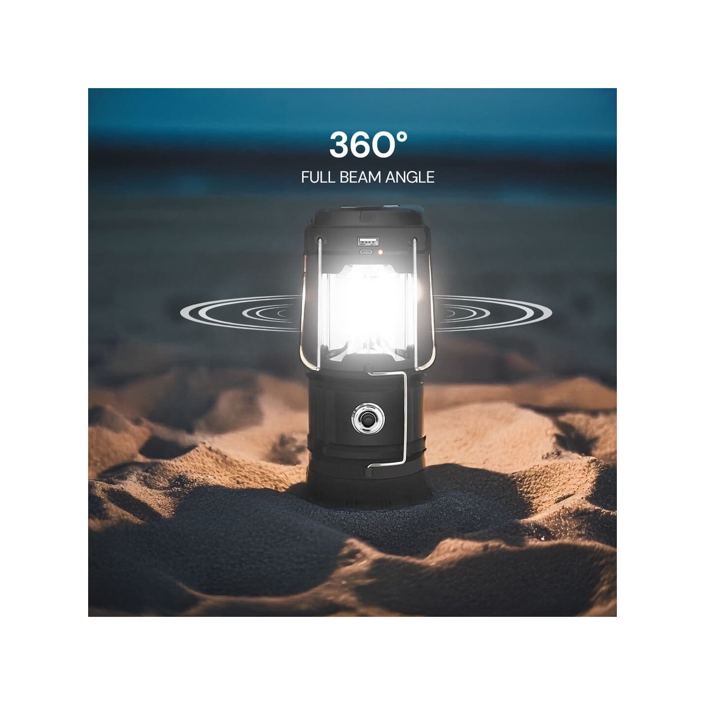 Uniross Lantern - ULSA05 - Solar & USB Rechargeable 360 degrees Lantern with Powerbank — Buy in Cyprus with Fast Delivery